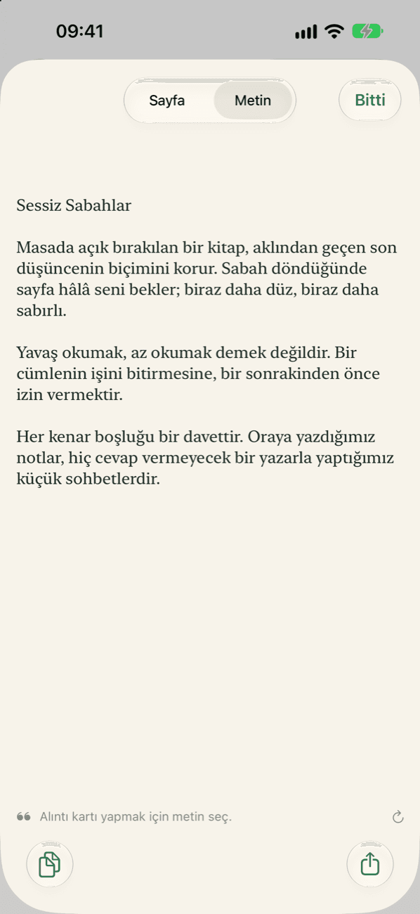 Kopyalanmaya hazır, metne dönüşmüş taranmış bir sayfa
