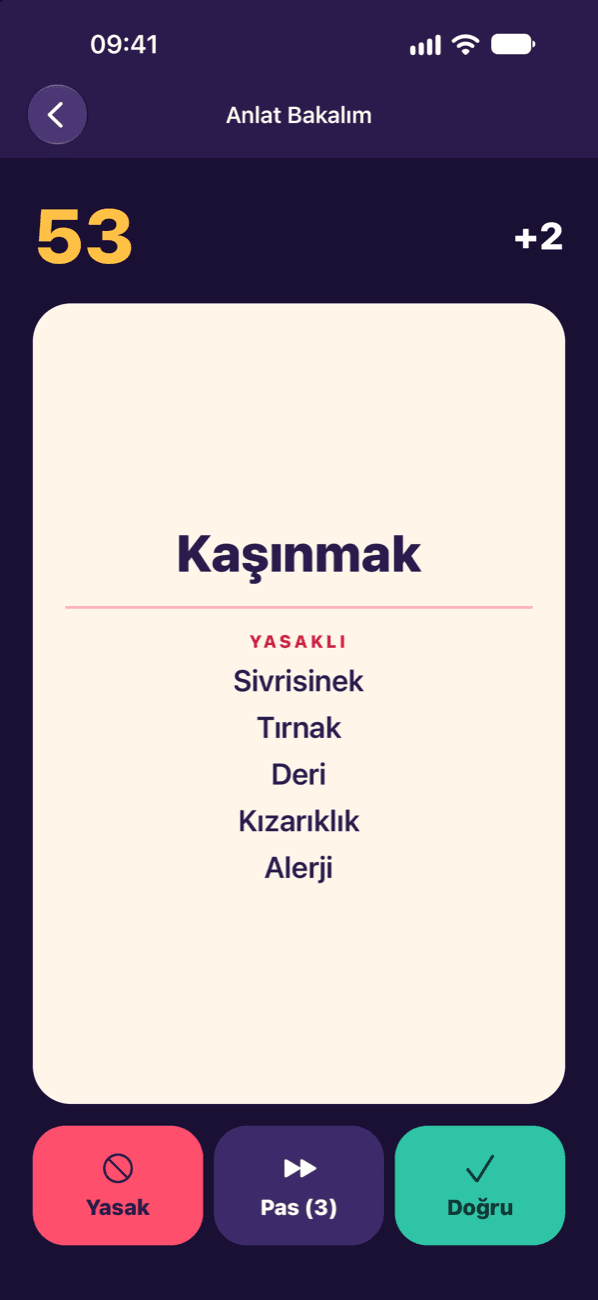 Anlat Bakalım: bir kelime ve söylenmemesi gereken beş yasaklı kelime